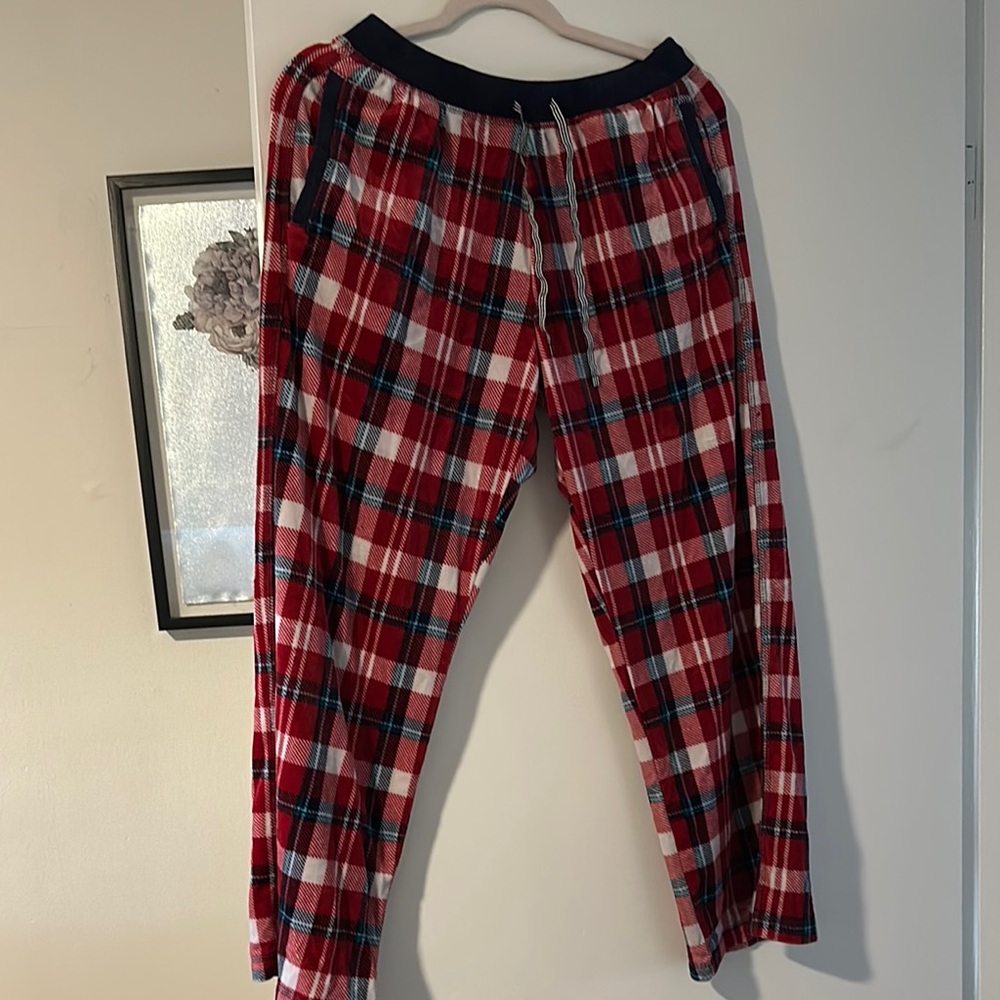 Plaid Red and Black Men's Pants